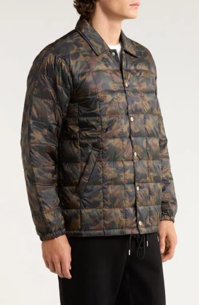 Taion Packable Down Coach Jacket In Animal Print
