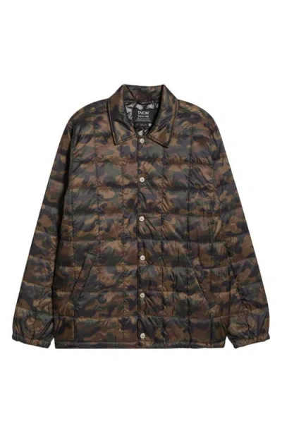 Taion Packable Down Coach Jacket In Animal Print