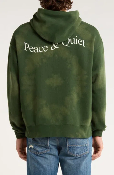 Museum Of Peace And Quiet Museum Of Peace & Quiet Wordmark Tie Dye Cotton Hoodie In Animal Print