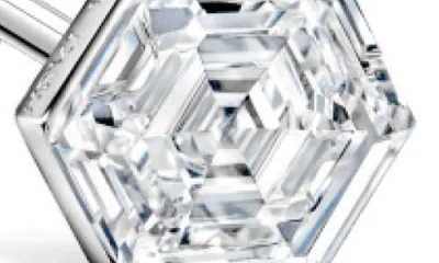 Maria Tash Invisible Set Hexagon Diamond Single Stud Earring In Metallic