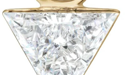 Maria Tash Invisible Set Triangle Diamond Charm In Gold