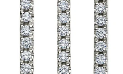 Maria Tash Triple Diamond Eternity Bar Conch Charm In Metallic