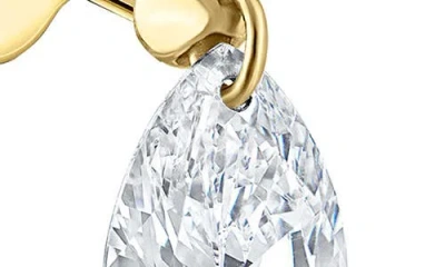 Maria Tash Floating Pear Diamond Charm Single Stud Earring In Gold