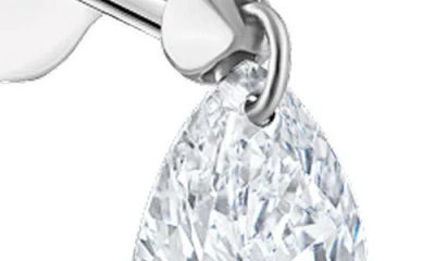 Maria Tash Floating Pear Diamond Charm Single Stud Earring In Metallic