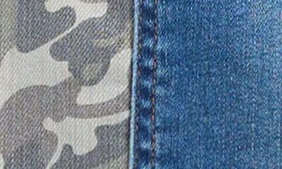 Tractr Kids' Colorblock Camo Print & Denim Skirt In Animal Print