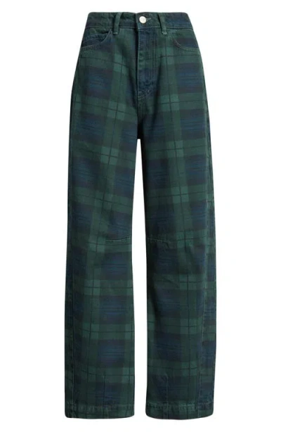 Damson Madder Sinclair Overdye Plaid Jeans In Multi