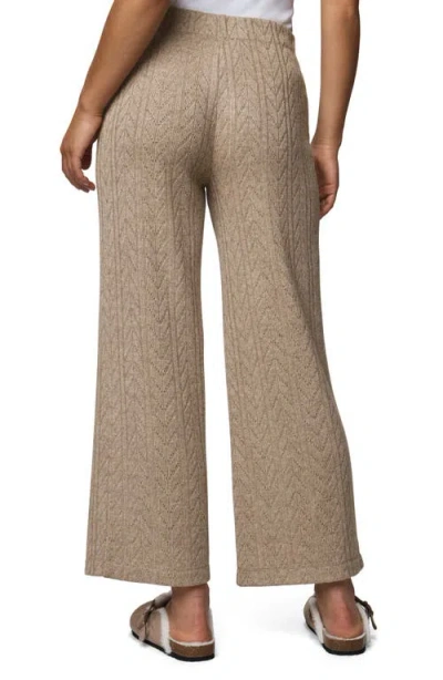 Splendid Pointelle Drawstring Crop Sweater Pants In Neutral
