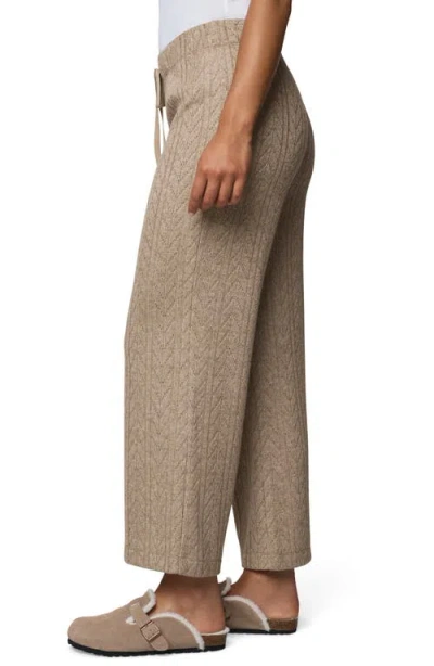 Splendid Pointelle Drawstring Crop Sweater Pants In Neutral