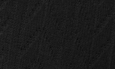 Splendid Pointelle Drawstring Crop Sweater Pants In Black