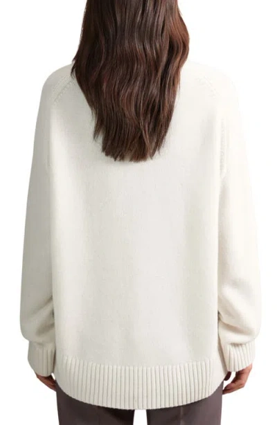 Reiss Womens Cream Brooklyn Roll-neck Wool And Cashmere-blend Jumper In White