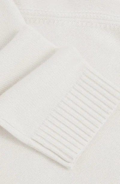 Reiss Womens Cream Brooklyn Roll-neck Wool And Cashmere-blend Jumper In White