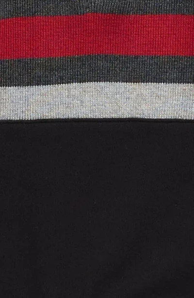 Splendid Stripe Polo Romper In Black