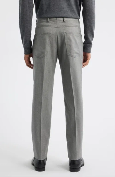 Zanella Parker Stretch Wool Trousers In Gray