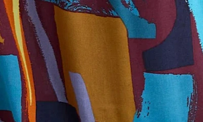 Seasalt Cornwall Meadowsweet Geo Print Smocked Midi Dress In Blue