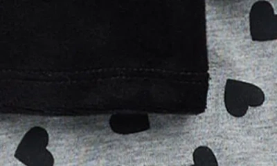 Splendid Velvet Top & Heart Print Leggings Set In Multi