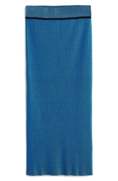 Desigual Rib Column Skirt In Blue