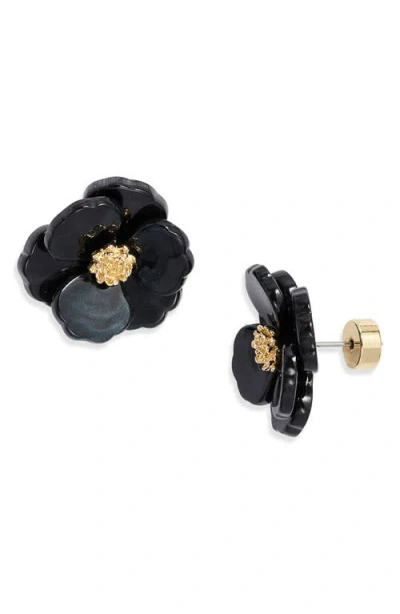 Nordstrom Floral Statement Stud Earrings In Black