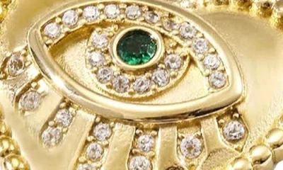 Jane Basch Designs Evil Eye Charm In Gold