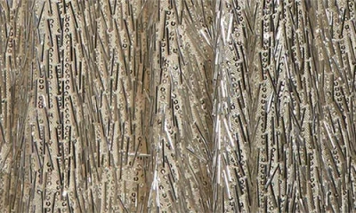 Cinq À Sept Izara Sequin Beaded Dress In Silver