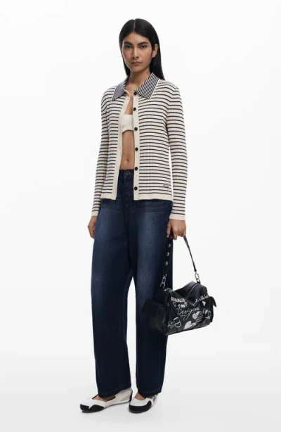 Desigual Faux Leather Shoulder Bag In Black