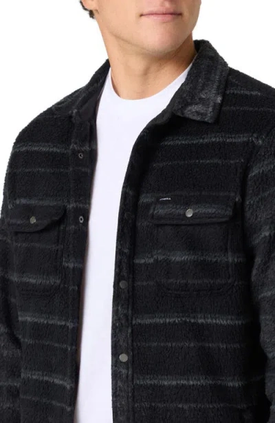 O'neill Glacier Fleece Snap-up Overshirt In Multi