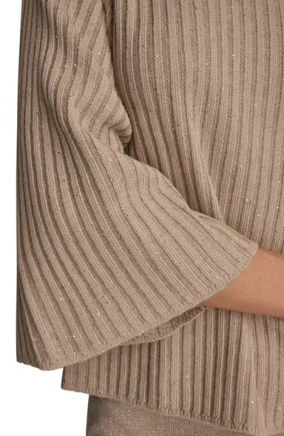 Donna Karan Women's Micro Sequin Embellished Sweater In Pink