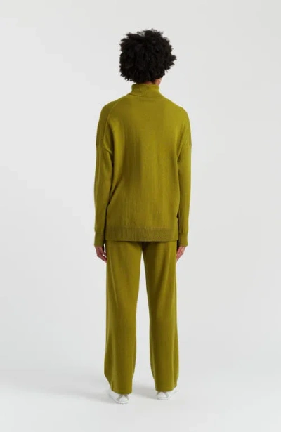 Chinti & Parker Raglan Roll Neck Sweater In Green