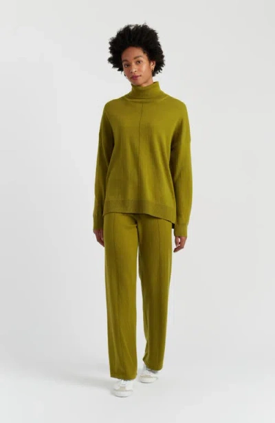 Chinti & Parker Raglan Roll Neck Sweater In Green