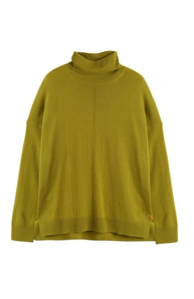 Chinti & Parker Raglan Roll Neck Sweater In Green