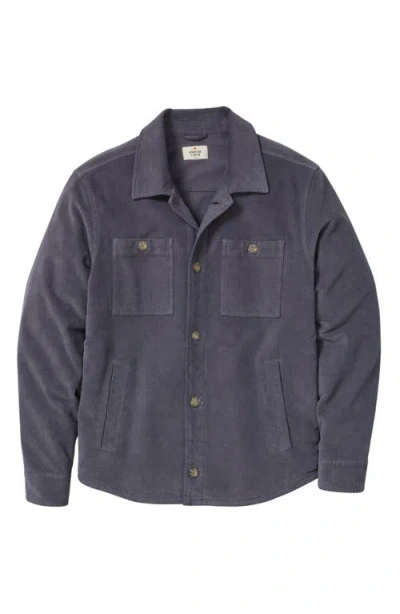Marine Layer Max Moleskin Overshirt In Blue