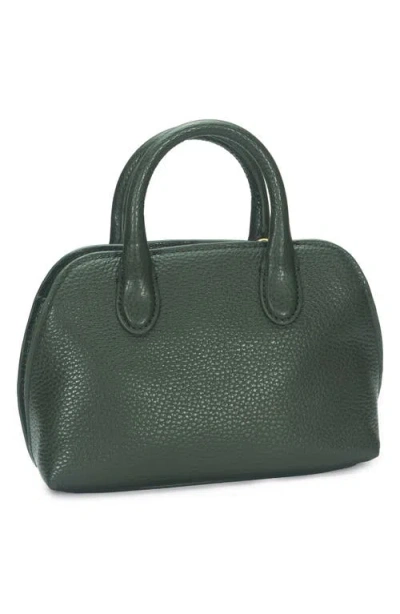 Vince Mini Delphine Pebble Leather Top Handle Bag In Orange