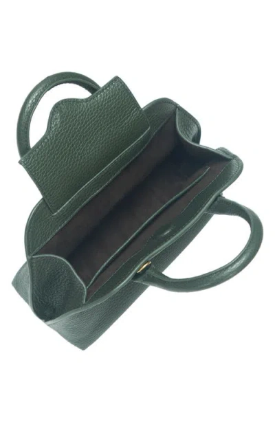 Vince Mini Delphine Pebble Leather Top Handle Bag In Orange