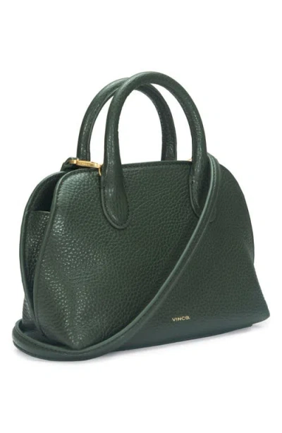 Vince Mini Delphine Pebble Leather Top Handle Bag In Orange