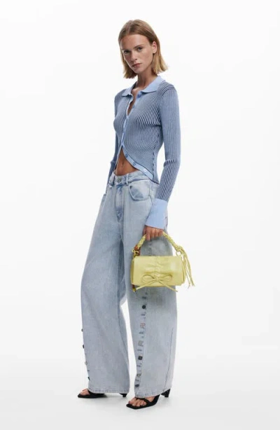 Desigual Faux Leather Shoulder Bag In Gold