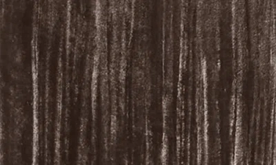 Eileen Fisher Crushed Velvet Round Neck Bubble Sleeve Top In Brown