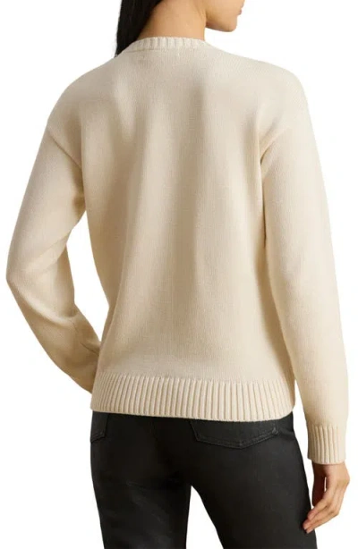 Ralph Lauren Lauren  Embroidered Crewneck Sweater In Brown