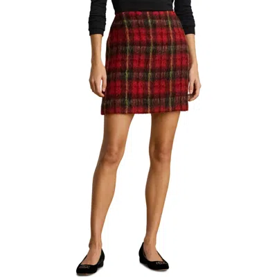 Ralph Lauren Womens Plaid Pencil Mini Skirt 0p 18 In Red