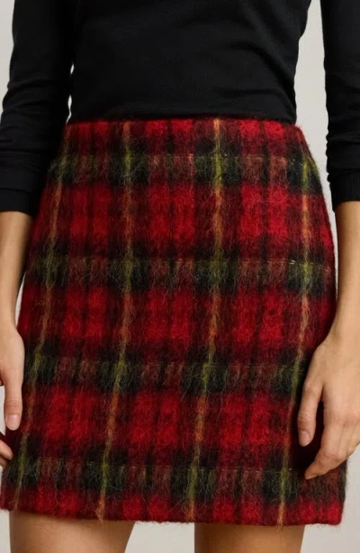 Ralph Lauren Womens Plaid Pencil Mini Skirt 0p 18 In Red
