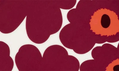 Marimekko Unikko Lautanen Floral Plate In Red