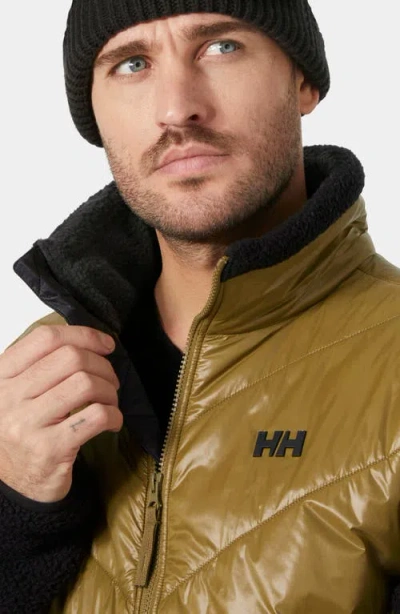 Helly Hansen Village Hybrid Mixed Media Jacket In Brown