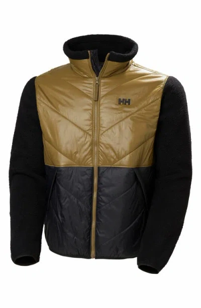 Helly Hansen Village Hybrid Mixed Media Jacket In Brown