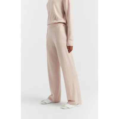 Chinti & Parker Wool & Cashmere Wide Leg Track Pant In Neutral