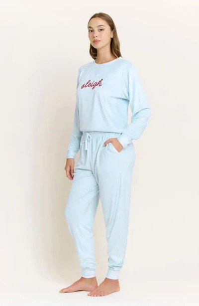 Honeydew Simply Cozy Velour Pajamas In Blue