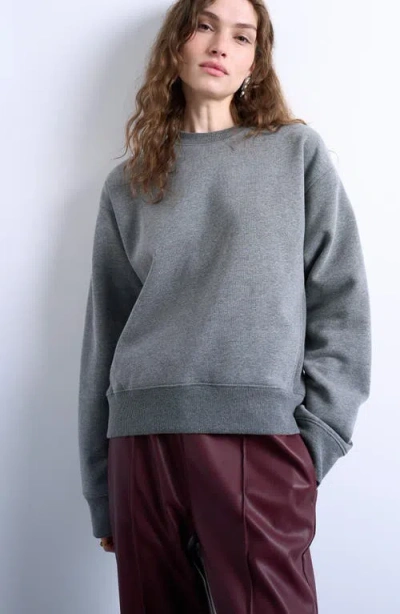Topshop Ultimate Oversize Cotton Blend Sweatshirt In Gray