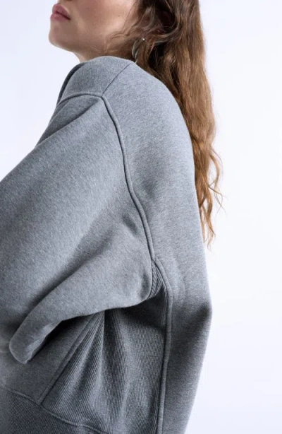 Topshop Ultimate Oversize Cotton Blend Sweatshirt In Gray