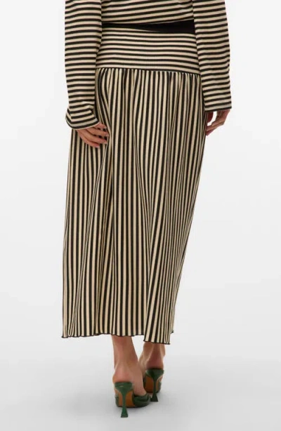 Vero Moda Isabella Stripe Knit Midi Skirt In Multi