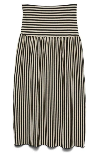 Vero Moda Isabella Stripe Knit Midi Skirt In Multi