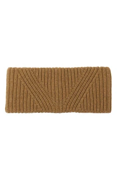 Allsaints Travelling Wool Blend Rib Headband In Brown