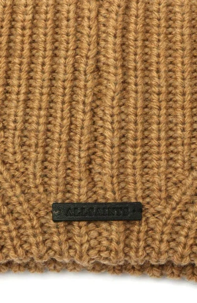 Allsaints Travelling Wool Blend Rib Headband In Brown