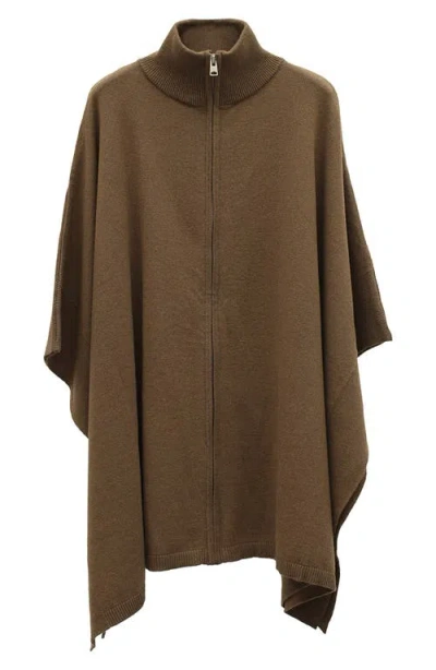 Allsaints Zip-up Poncho In Brown